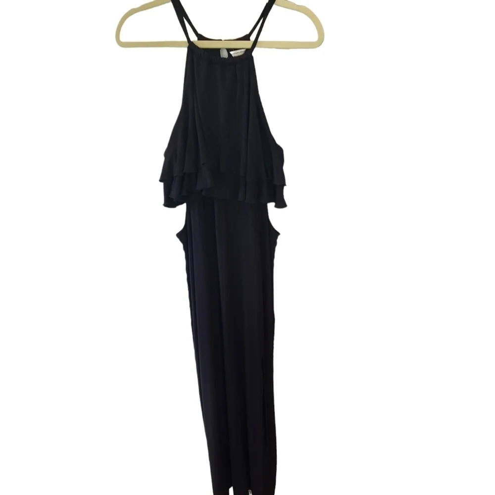 American Eagle Outfitters Long Maxi Dress with cutouts & slit size Medium Black - Picture 2 of 7